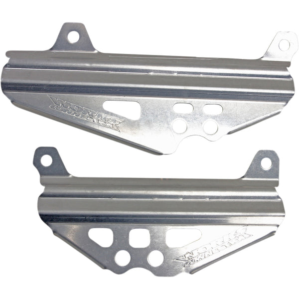 Works Connection Radiator Brace Set - Silver - Suzuki 18-496