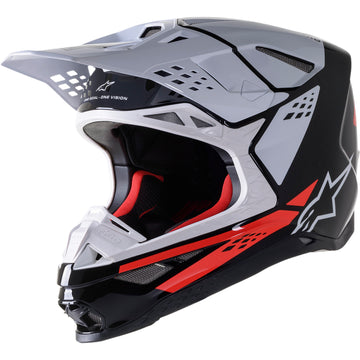 ALPINESTARS Supertech M8 Helmet - Factory - Black/White/Red - Small 8302922-1233-SM