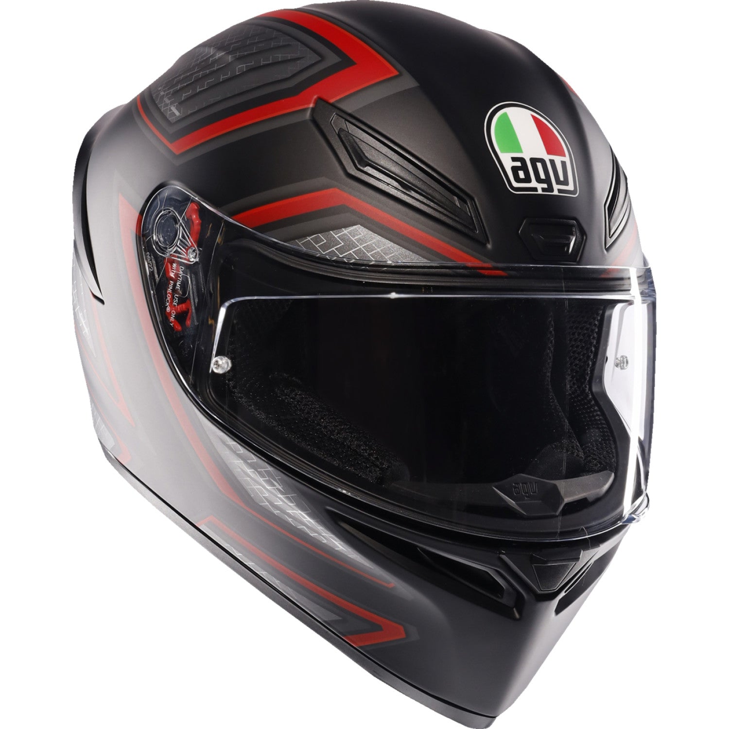 AGV K1 S Helmet - Sling - Matte Black/Red - Small 2118394003-038-S | Street Full Face Adult Helmet