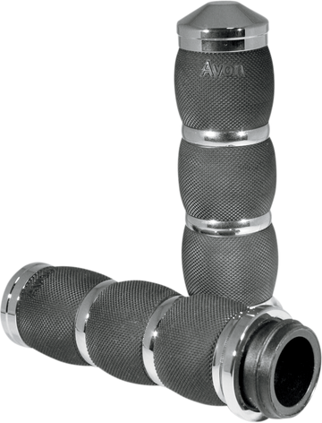 Avon Grips 3-Ring Air Cushioned Grips - TBW - Chrome AIR-91-FLY