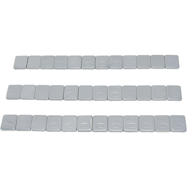 K&L Supply Wheel Weights - Rectangle - Adhesive Stick-On - Silver - 36 Pack 32-2415