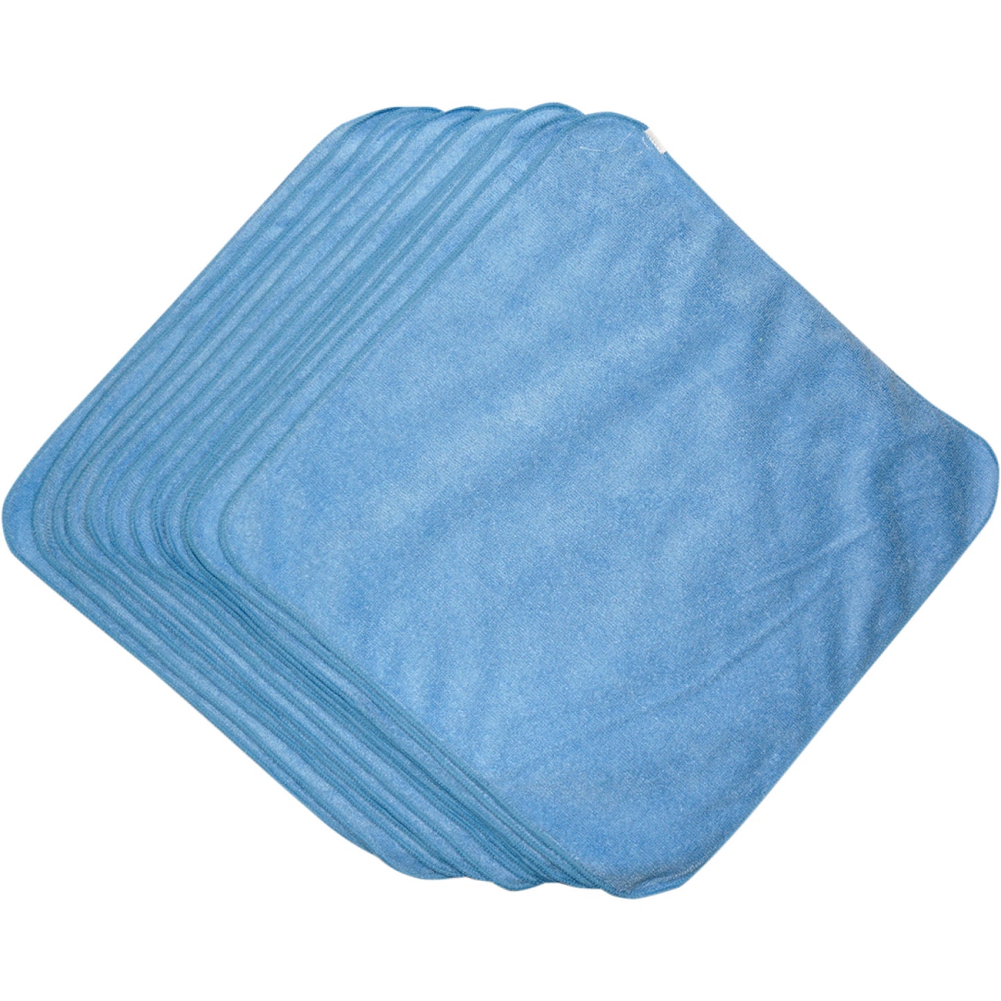 Hardline Microfiber Towels - Blue - 12-Pack M16260B | PO Lishes & Wa X Es