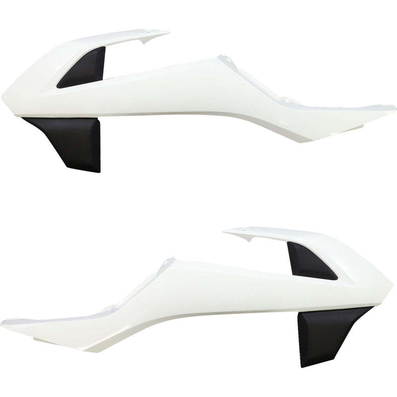 Acerbis Radiator Shrouds - White/Black 2449701035