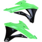 Acerbis Radiator Shrouds - Green/Black 2374071089