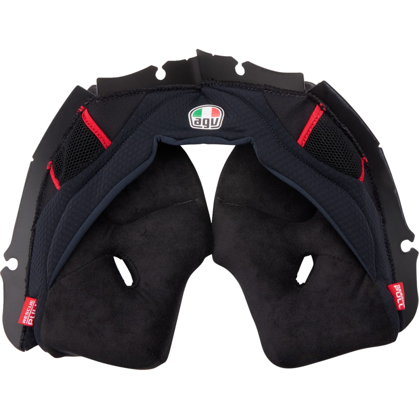 AGV Pista GP RR Cheek Pads - Black/Red - Large 20KIT60301001LG | Interior Helmet Parts