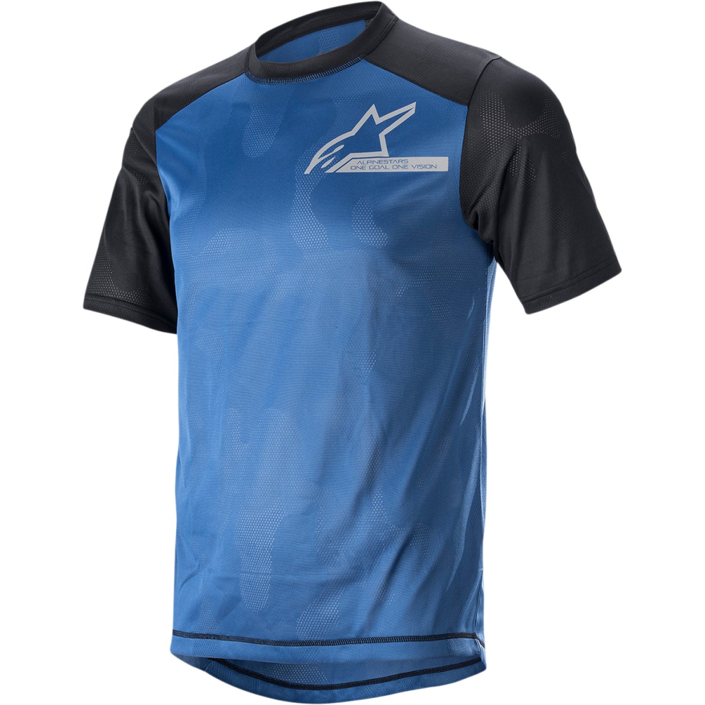 ALPINESTARS Alps 4.0 V2 Jersey - Short-Sleeve - Blue/Black/Silver - Small 1765922-7318-SM