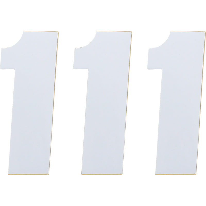 Moose Racing Race Number 1 - White - 4.5" 80001
