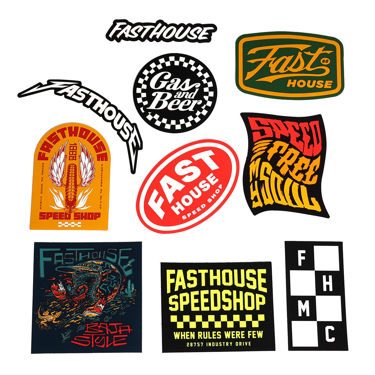 Fasthouse Fall /24 Decal 10-Pack