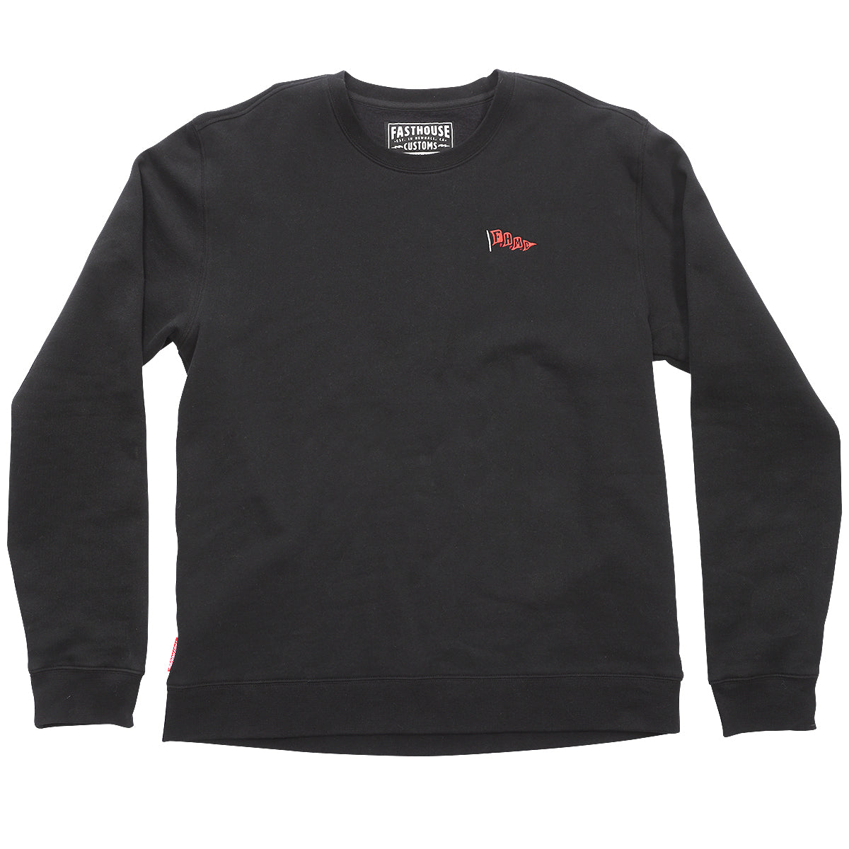 Fasthouse Flag Crew Neck Pullover Black