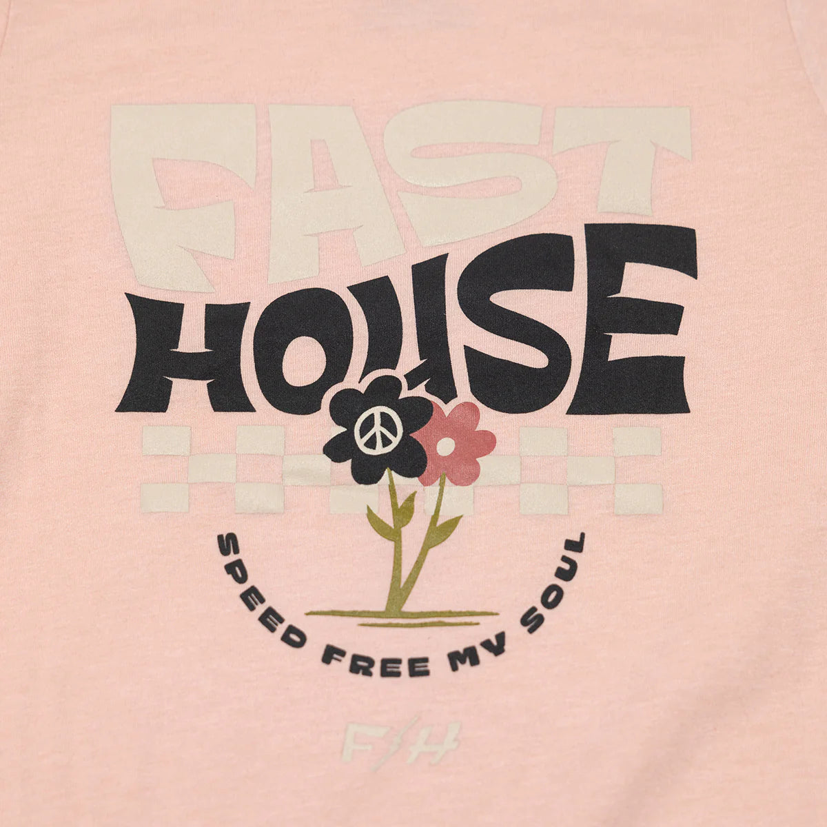 Fasthouse Girls Flourish Tee - Heather Peach - YX-Large