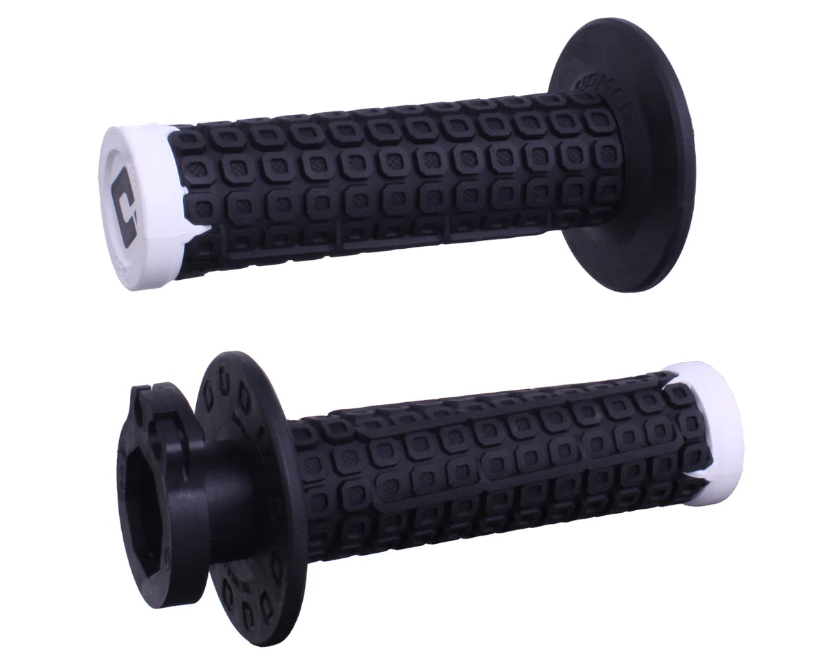 ODI Nomad D3O Lock-On Grips Black / White / Silver