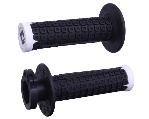 ODI Nomad D3O Lock-On Grips Black / White / Silver