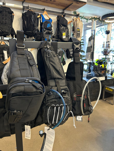 Off-road boots and protective gear at Sisters Moto