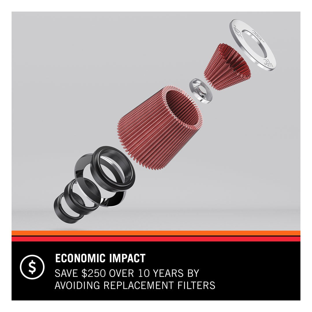 RU-1770 K&N UNIVERSAL CLAMP-ON AIR FILTER