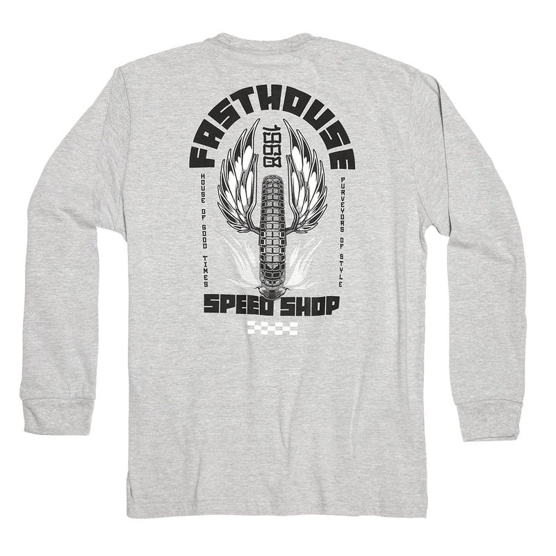 Fasthouse Iron Steed LS Tee Light Gray