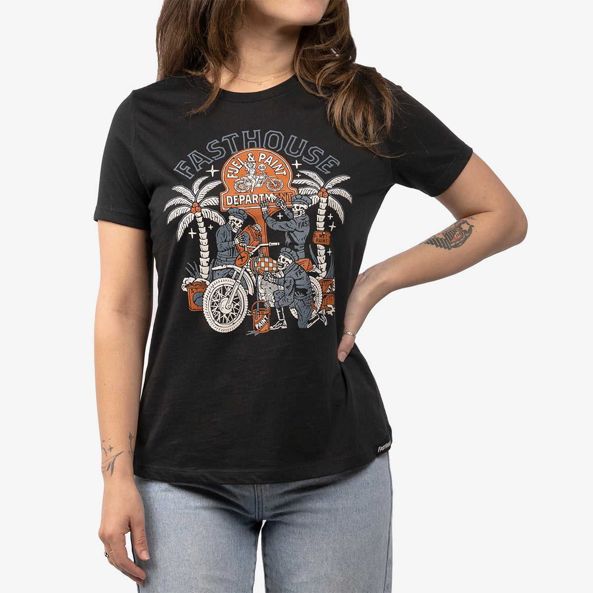 Macabre Women's Tee - Black Mineral Wash