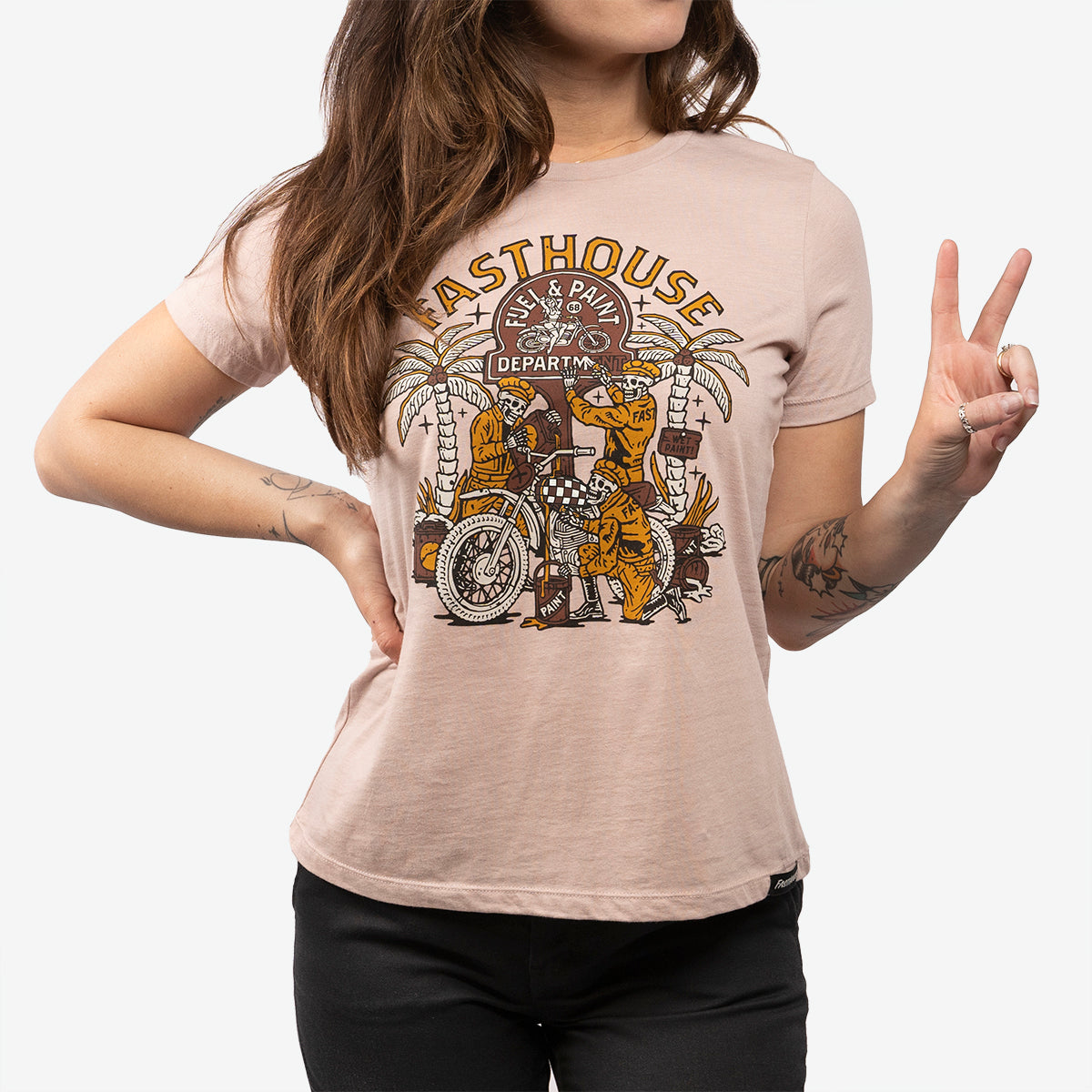 Macabre Women's Tee - Heather Pink Gravel