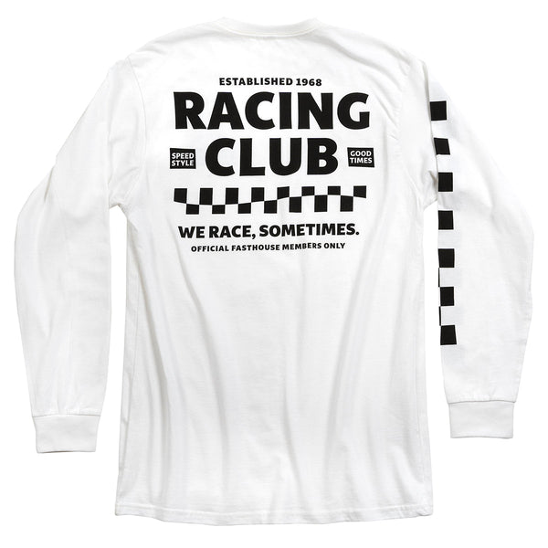 Fasthouse Members Only Long Sleeve Tee, White XL