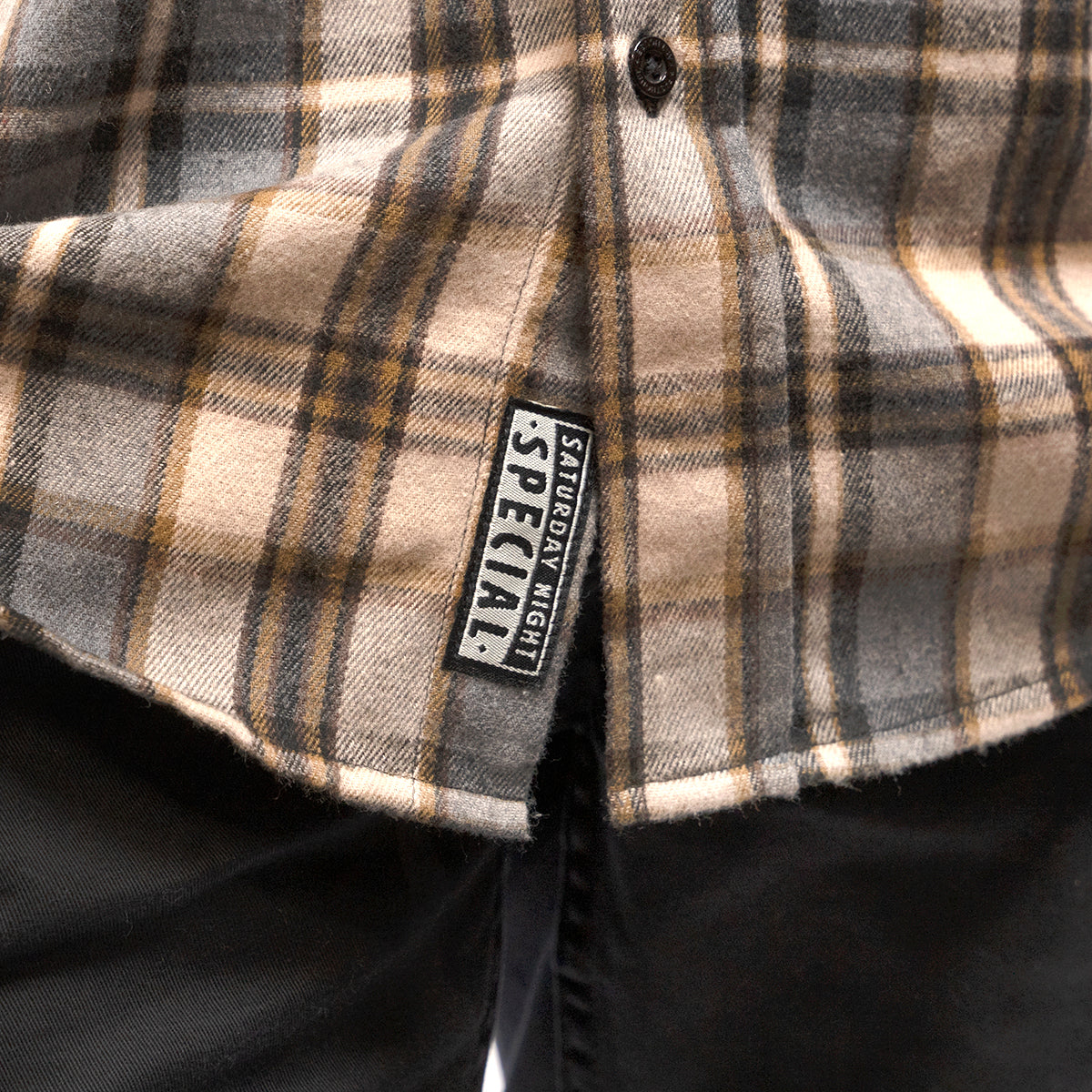 Fasthouse Saturday Night Special Flannel, Beige SM
