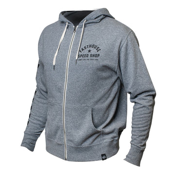 Star Hooded Zip-Up - Heather Grey