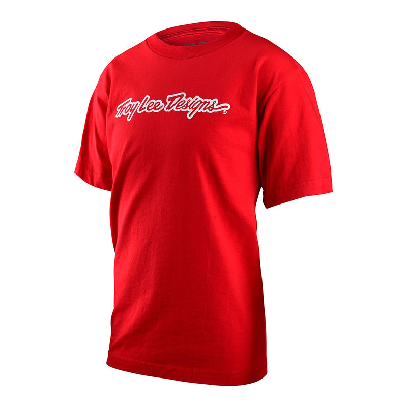 Troy Lee Designs Youth Signature Short Sleeve Tee; Y Medium