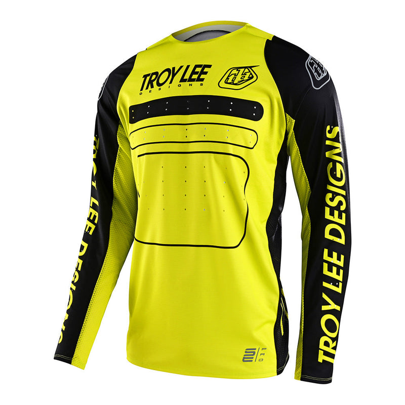 Troy Lee Designs SE Pro Jersey Drop In Black/Glo Yellow - Medium