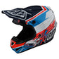 Troy Lee Designs SE4 Youth Helmet Skooly Blue/Orange - YL