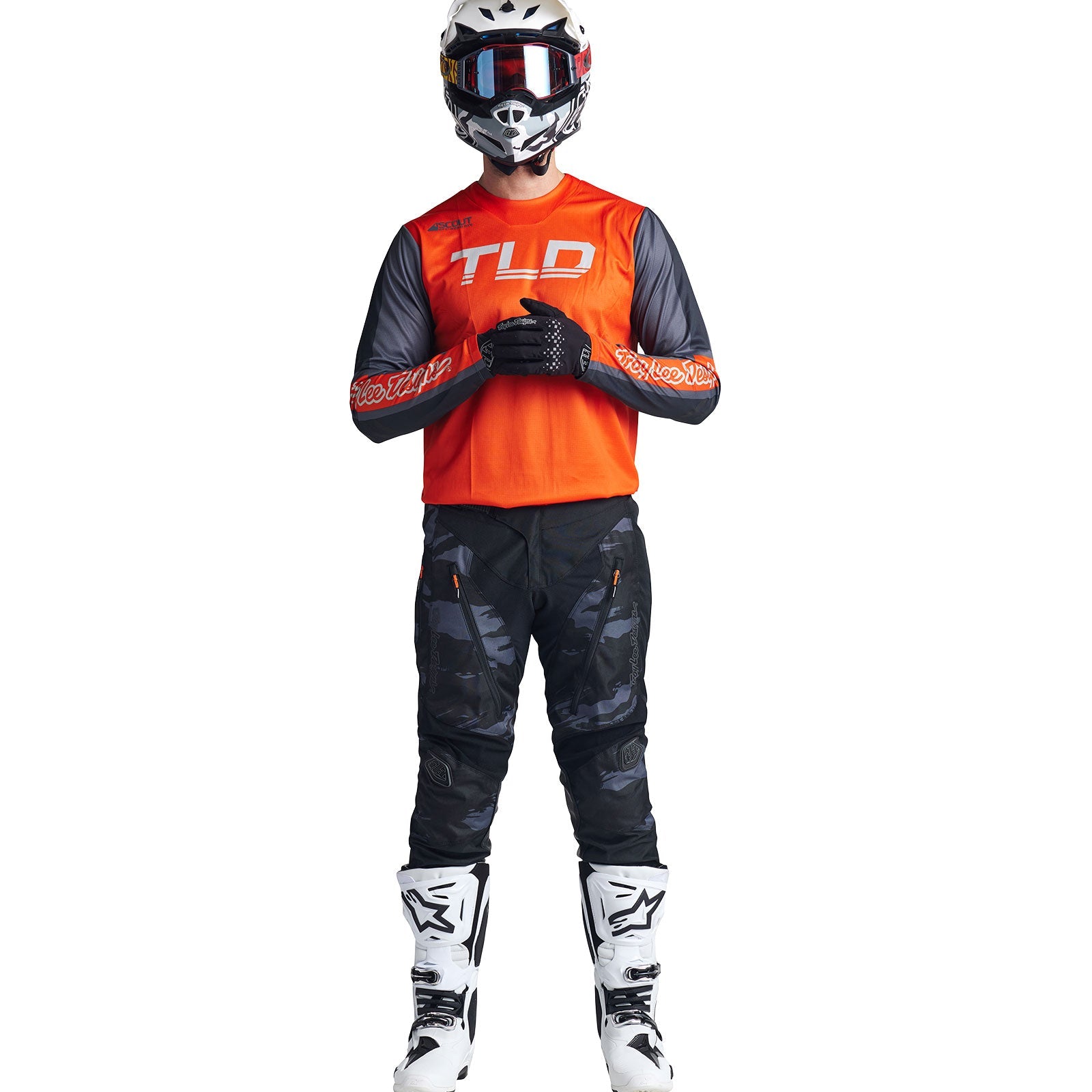 Troy Lee Designs Scout GP Jersey Recon Neon Orange/Gray - Small