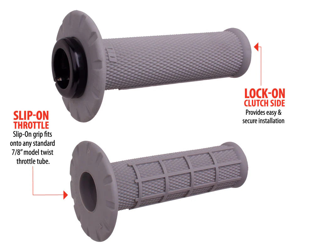 ODI Universal Lock-On Grips Pro Half-Waffle White / Black (Soft)