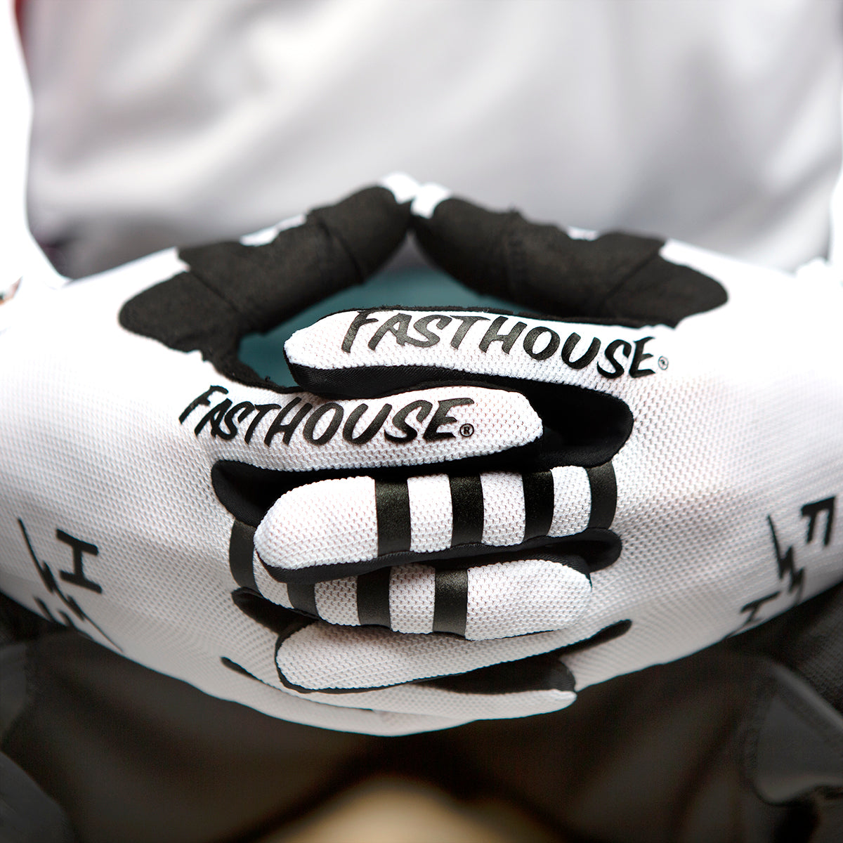 Fasthouse Vapor Glove  White/Black - XXL