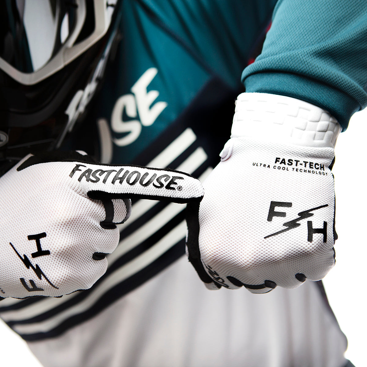 Fasthouse Vapor Glove  White/Black - XXL