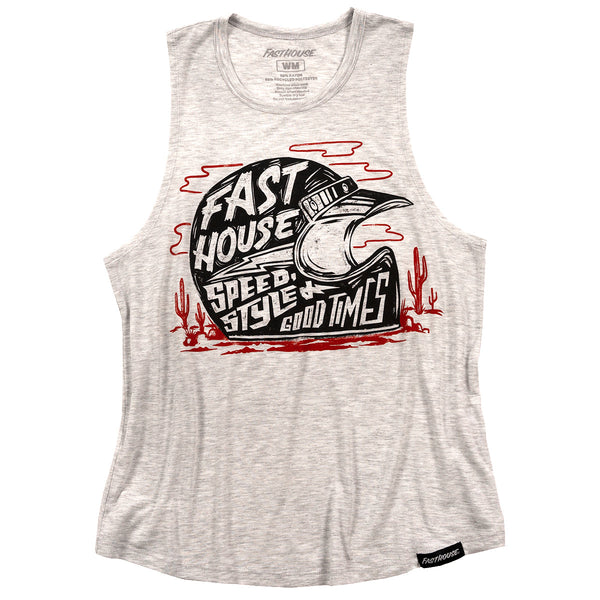 Fasthouse Women's Dust Devil Muscle Tee, Sand - WSM