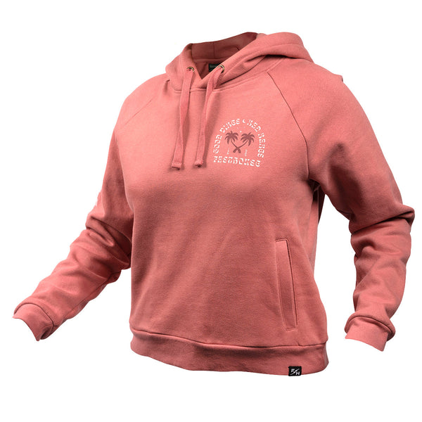 Fasthouse Women's Oasis Hooded Pullover Pigment Maroon WLG