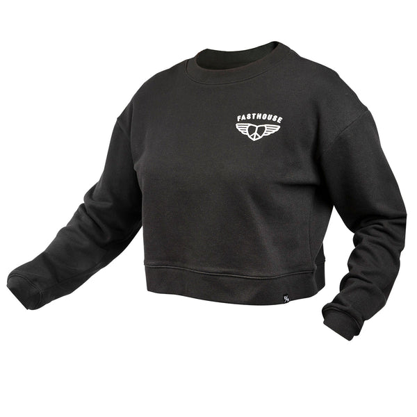 Fasthouse Women's Pheonix Fleece Pullover, Washed Black LG