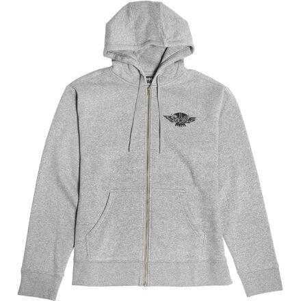 Fasthouse Love Of It Hooded Zip-Up Fleece Heather Gray - Medium