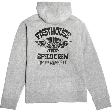 Fasthouse Love Of It Hooded Zip-Up Fleece Heather Gray - Medium