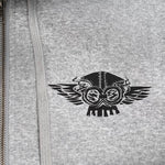 Fasthouse Love Of It Hooded Zip-Up Fleece Heather Gray - Medium