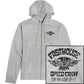 Fasthouse Love Of It Hooded Zip-Up Fleece Heather Gray - Medium