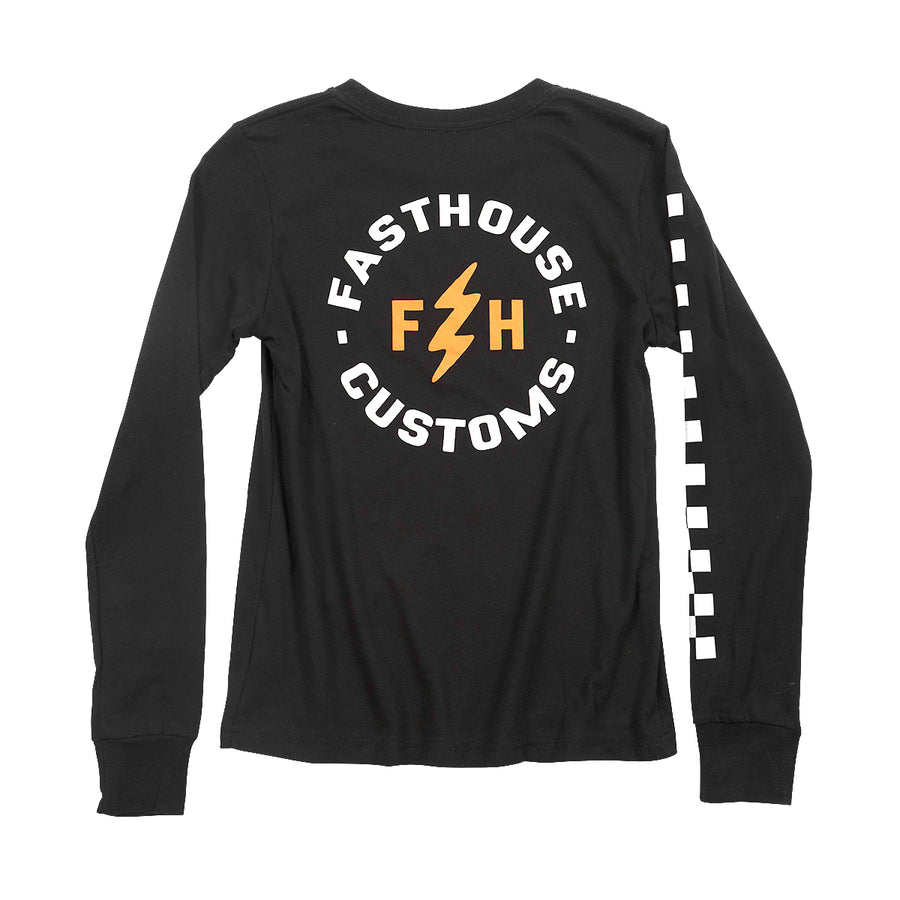 Fasthouse Easy Rider LS Tee, Black YLG