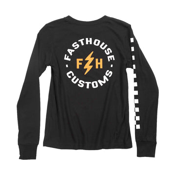 Fasthouse Easy Rider LS Tee, Black YLG