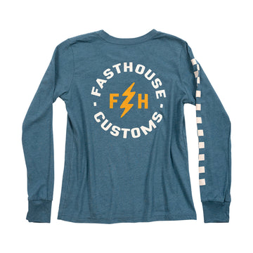 Easy Rider Long Sleeve Youth Tee - Heather Teal