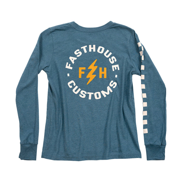 Fasthouse Youth Easy Rider LS Tee  Heather Teal SM