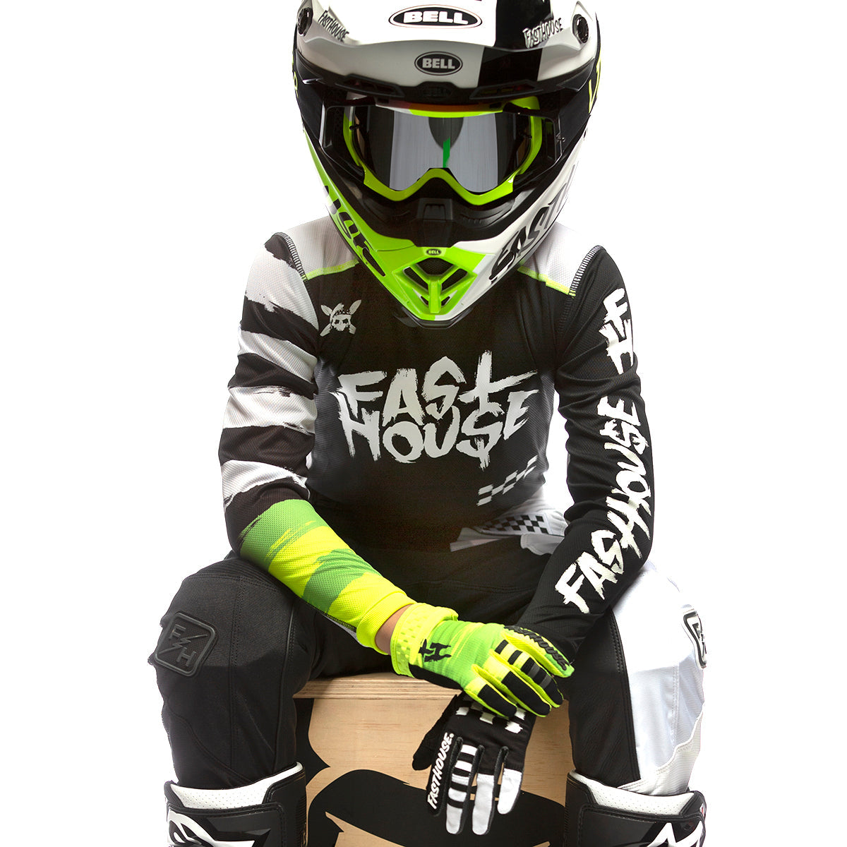 Fasthouse Speed Style Jester Glove Hi-Viz/Black YS