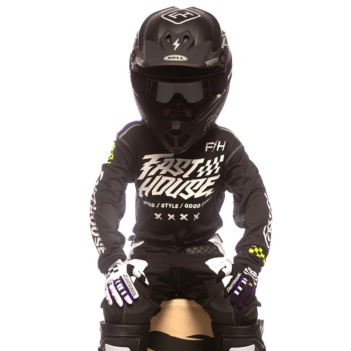 Grindhouse Rufio Youth Jersey - Black/Purple