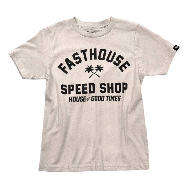 Fasthouse Youth Haven SS Tee Light Gray YSM