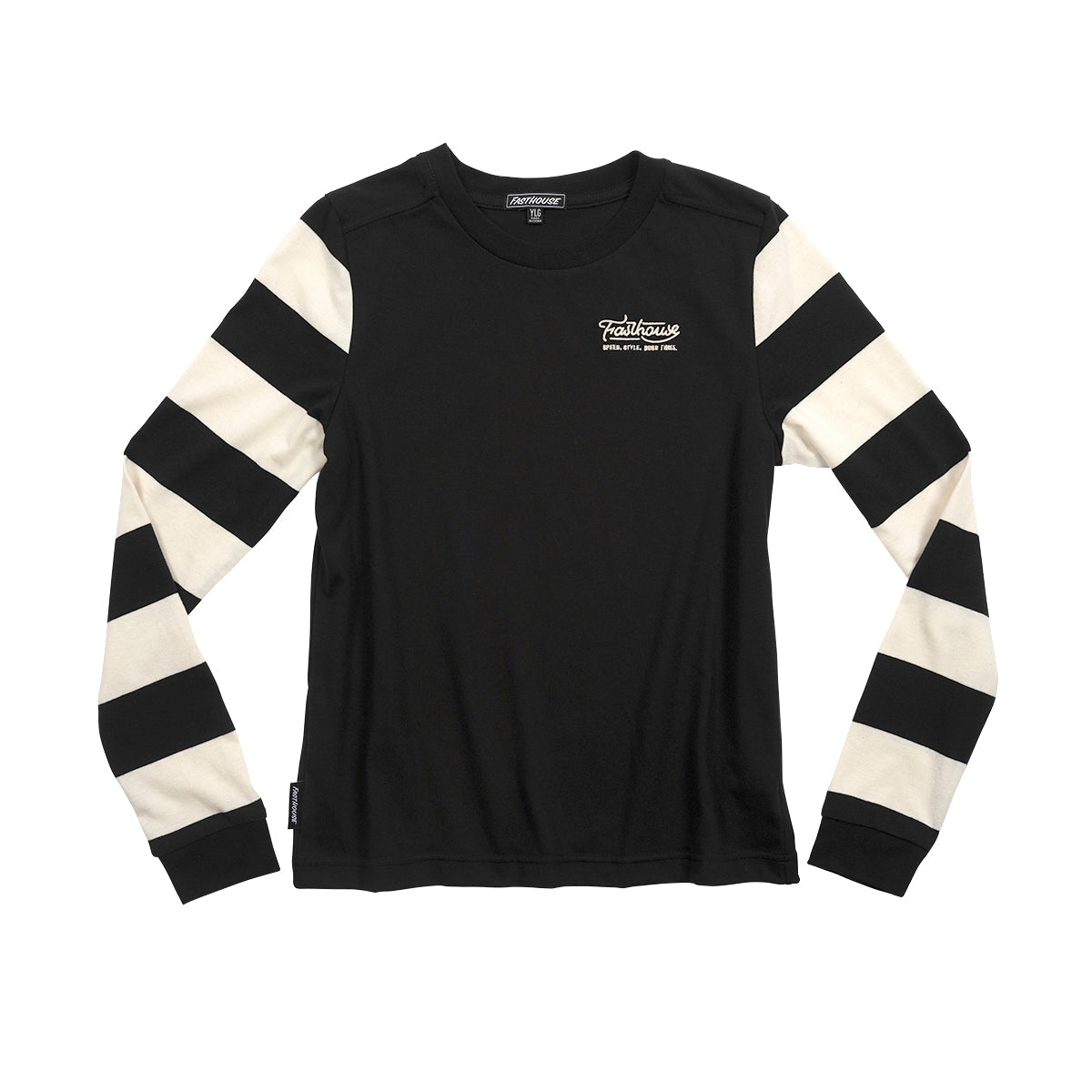 Jailbreak Stripe Long Sleeve Youth Tee - Black