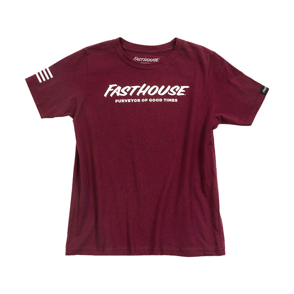 Fasthouse Youth Logo Tee Maroon