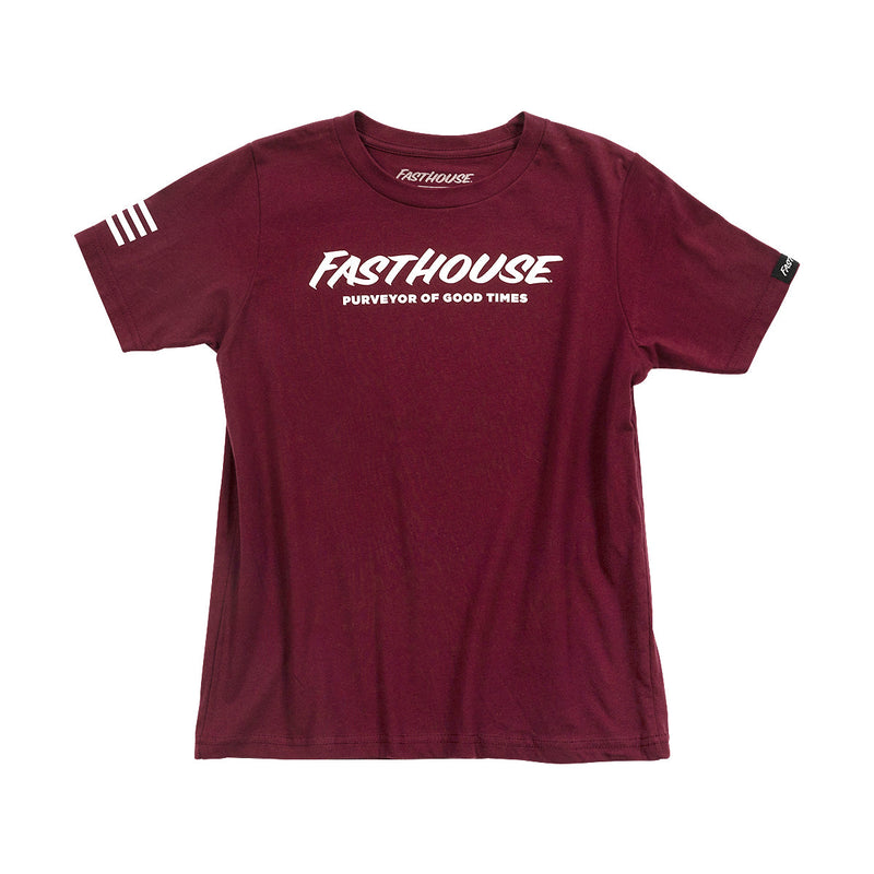 Fasthouse Youth Logo Tee Maroon