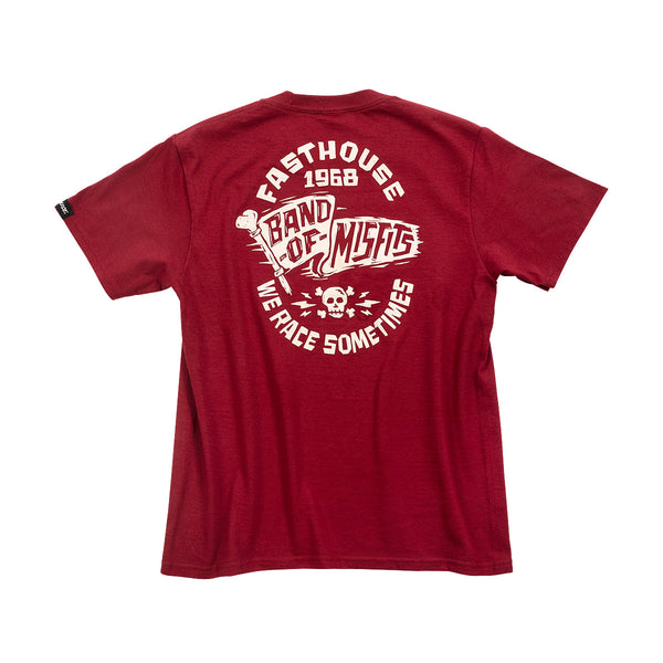 Fasthouse Youth Marauder Tee, Cardinal - YXL