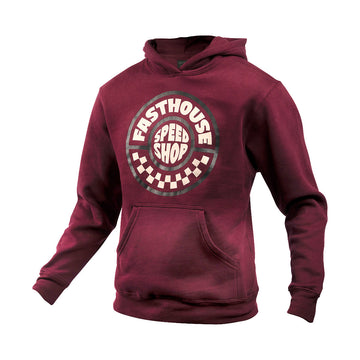 Fasthouse Youth Realm Hooded Pullover Maroon YSM